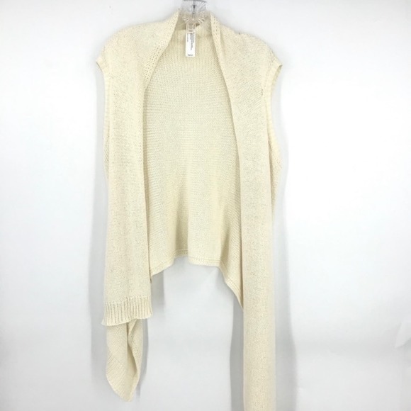 Eileen Fisher Drape Cardigan Knit Sweater Cream
